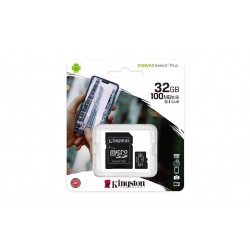 Tarjeta de Memoria Flash Kingston Canvas Select Plus 32 GB MicroSDHC a SD