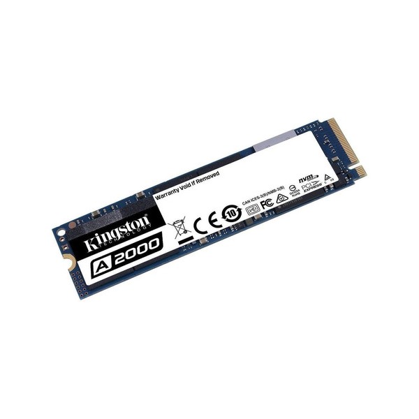 Unidad SSD Kingston 250GB  A2000, M.2 2280 NVMe PCIe  2.000MB /1.100MB
